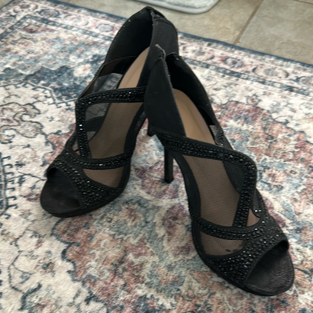 Black formal high heel shoes, size 6 1/2